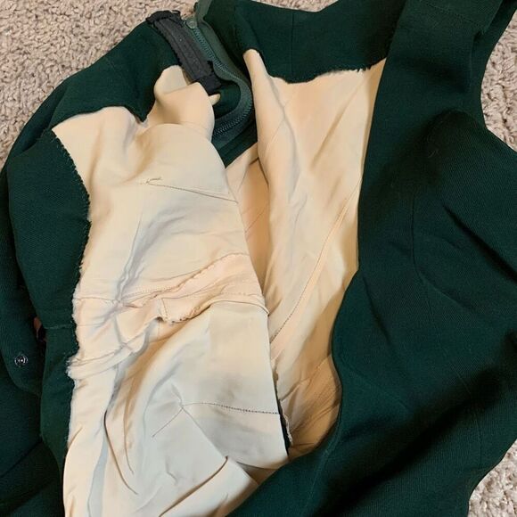 Vtg 1960s Green Pencil Wiggle Slip Dress Pinup Retro Sweetheart M Medium - Picture 5 of 10